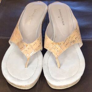 Donald J Pliner Cork Wedges size 8 M